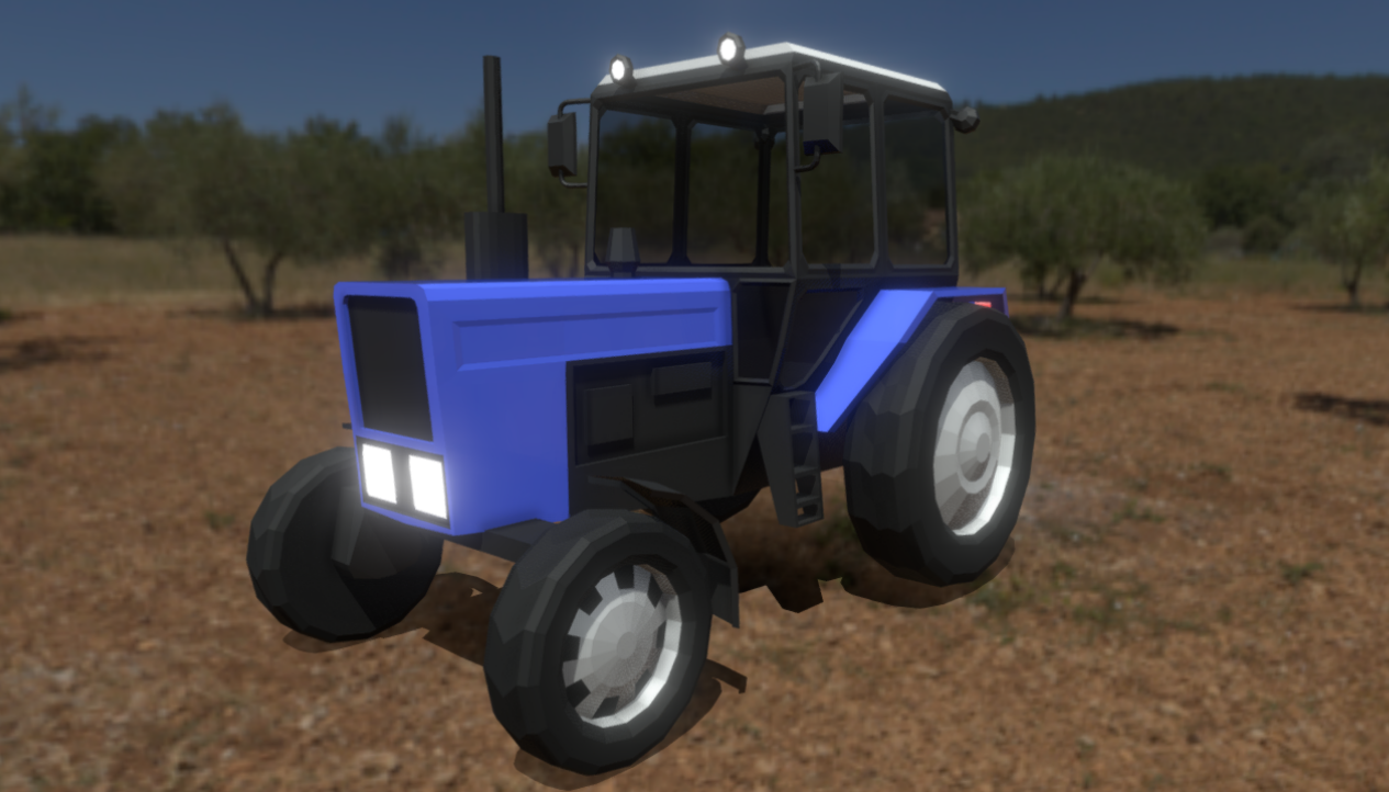 Low-poly tractor