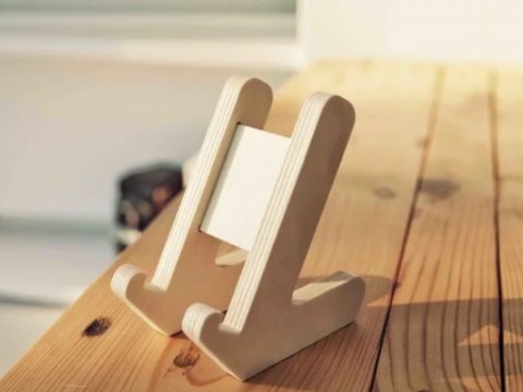 Minimalist Phone Stand for 3D Printing, CNC or Laser Cutting