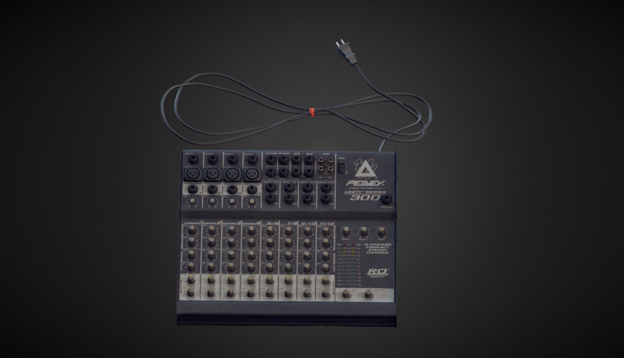 Photogrammetry scan of a Peavey mixer