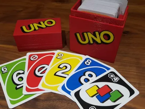 UNO Box - Multi Color - Space for Cards and Instructions