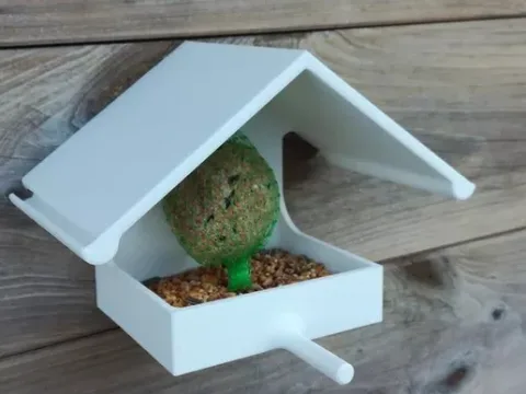 Bird fat ball house feeder
