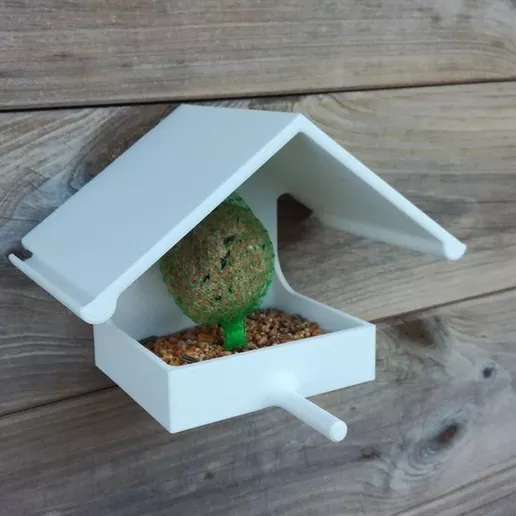 Bird fat ball house feeder