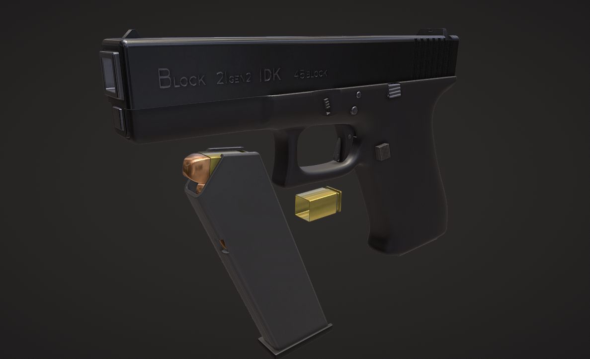 Block cubic Pistol 45
