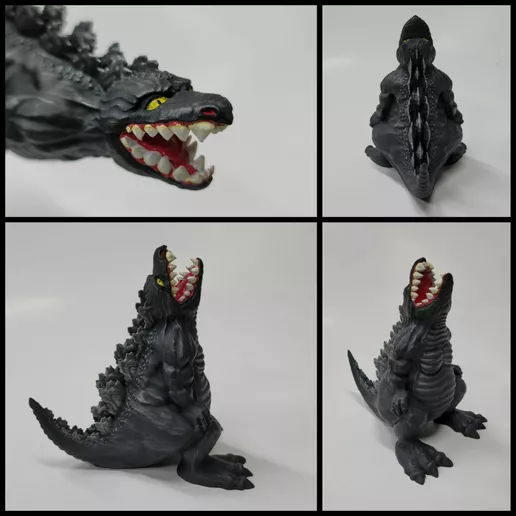 Chubby Godzilla Coin Bank and Figures