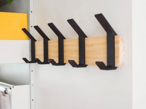 Modern Coat rack with 3d Printed Hooks