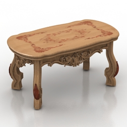 Antique coffee table 3d model