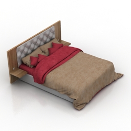 Bed double 3d model