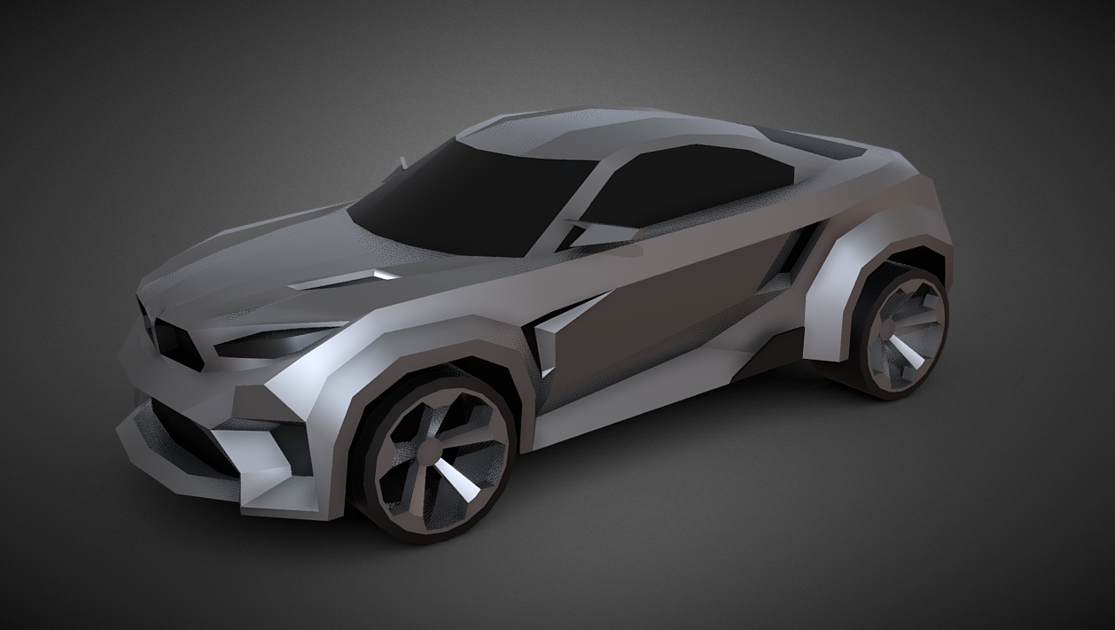 Freestyle 3d car (Low-poly)