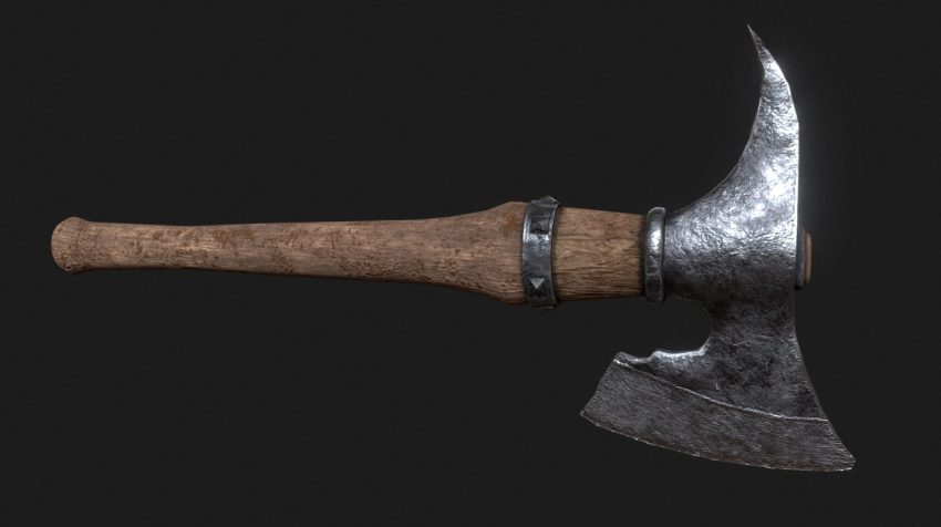 Pirate axe low poly, game ready - DownloadFree3D.com