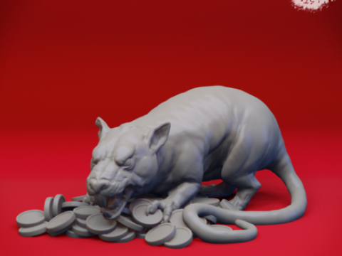 Maks the Giant Rat - Tabletop Miniature