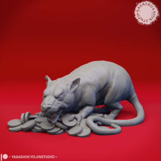 Maks the Giant Rat - Tabletop Miniature