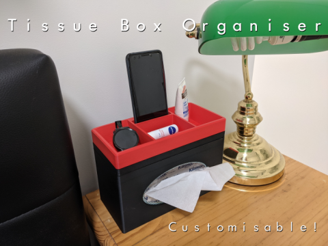 Customisable Tissue Box Organiser