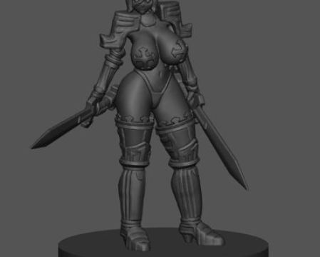 Female fantasy warrior 32mm miniature