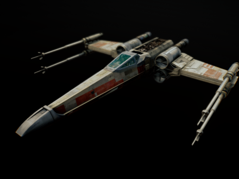 High Poly X-Wing Fighter