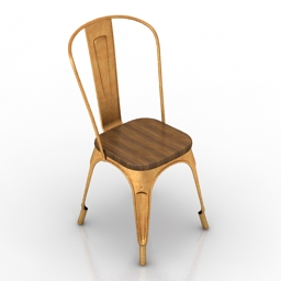 Chair Marais Wood 3d model