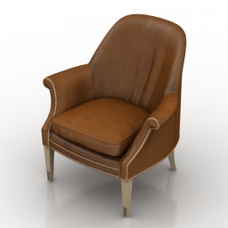 Armchair Baker Barrel Chair 3d model