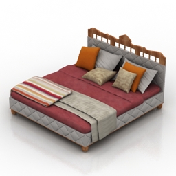 Bed Ethnic 3d model
