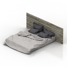Bed Scandinavian style 3d model