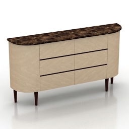 Locker oak 3d model
