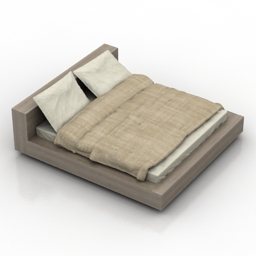 Bed MADRA OAK ETHNICRAFT 3d model