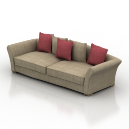 Sofa camelback RH 3d model