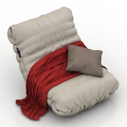 Armchair Acoustic Sofa Eco Weave 3d model