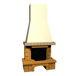 Fireplace Kamin1 3d model