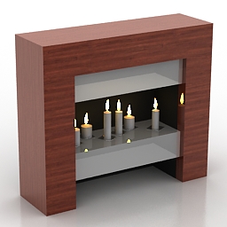Fireplace decor 3d model