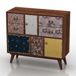 Locker Puertas Malibu 3d model