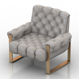 Armchair MiloBaughman Tufted Lounge 3d model