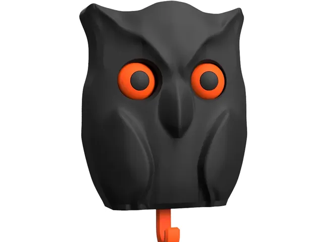 Blinking eyes owl wall key holder 