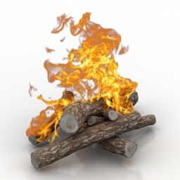 Fire logs 3d model