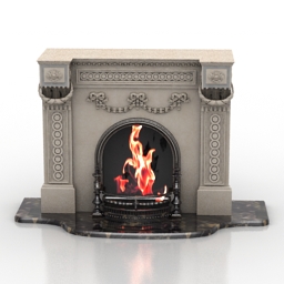 Fireplace 3d model