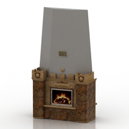 Fireplace Castle 3d model