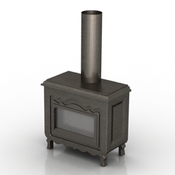Fireplace Godin 3d model