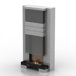 Fireplace VIRTU Ribbon 3d model
