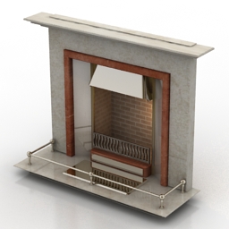 Fireplace modern 3d model