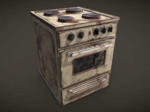 Small Old Rusted oven