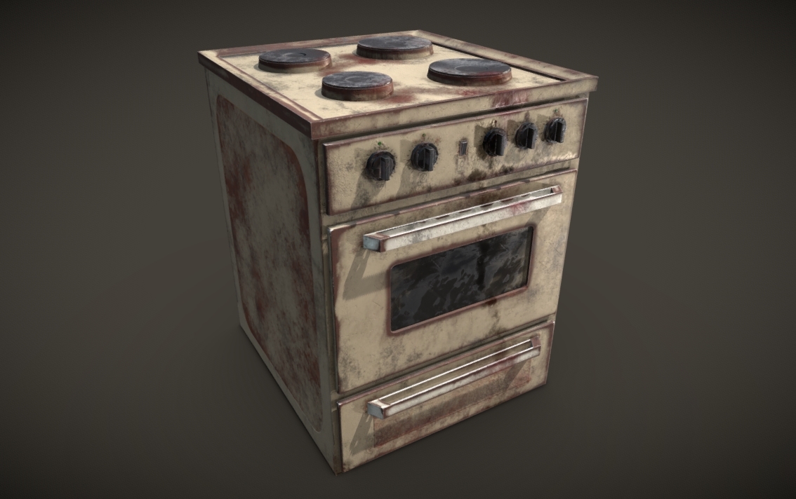 Small Old Rusted oven