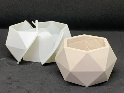 3D print mold - Modern geometric plant pot with drainage