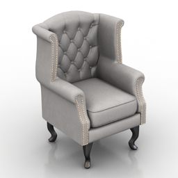 Armchair Wing Chair 225 3d model