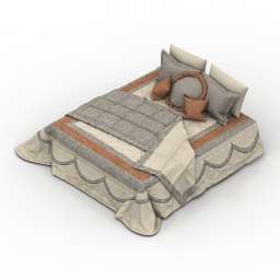 Bed Classical Bed Cloth 3d model