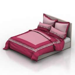 Bed Set bed linen 3d model