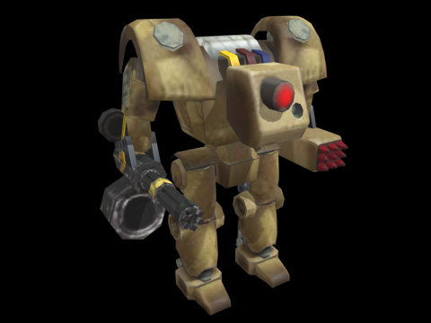 Fallout 2 Sentry Bot MK-1 (low poly)
