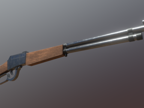 Low Poly Lever Action Rifle
