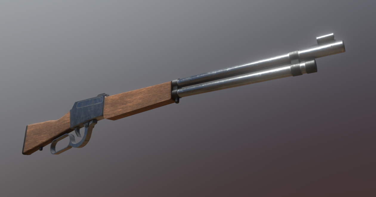 Low Poly Lever Action Rifle