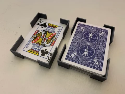 Nesting Playing Card Holders or Box sized for Bicycle Brand Sized Cards, Fits 1 Full Deck