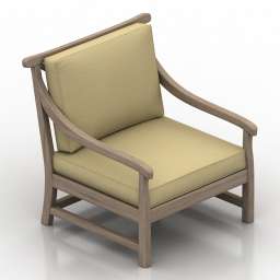 Armchair Restoration Hardware Saltram lounge chair 3d model