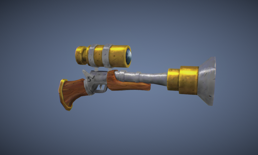 Blunderbuss - Hand painted - Low poly