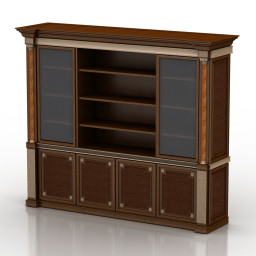Bookcase Tudor 3d model